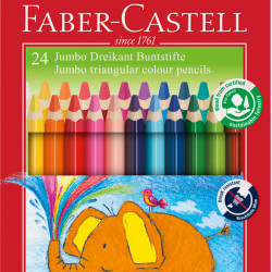 Цветные карандаши Faber-Castell Jumbo Triangular, Multicolor, Эргономичный хват.