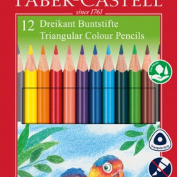 Цветные карандаши Faber-Castell Triangular Junior, Multicolor, Устойчивый к поломке грифель