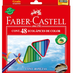 Цветные карандаши Faber-Castell Eco 48 Triangular, Multicolor, Смываемые