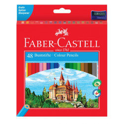 Цветные карандаши Faber-Castell Castle Classic Colour, Multicolor, Суперпрочные.