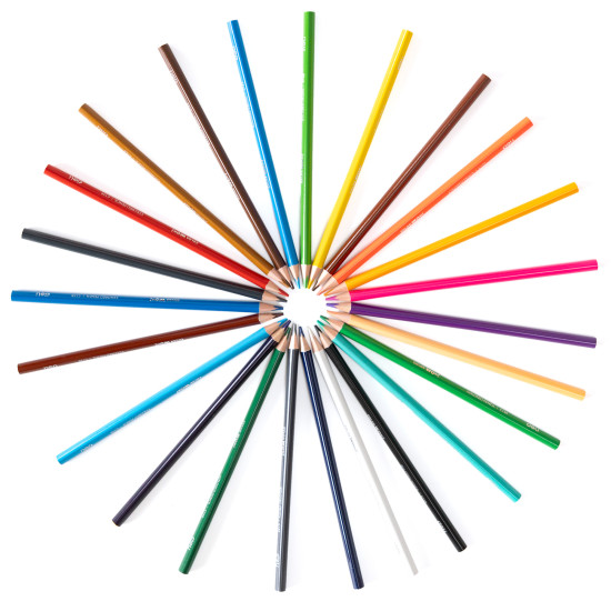 Trīsstūrveida krāsainie zīmuļi Deli C138-24 ColorWow, 3mm, 24 krāsas