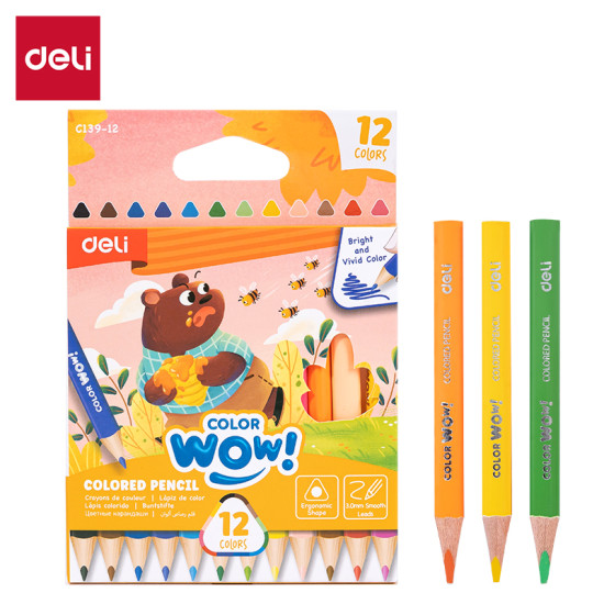 Цветные карандаши DELI ColorWow, Multicolor, Эргономичный захват