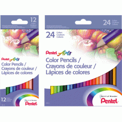 Krāsainie zīmuļi Pentel ARTS 24.-krās.