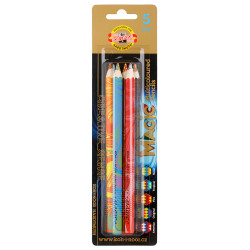 *Krāsainie zīmuļi Koh-I-Noor MAGIC Jumbo (5 gab)