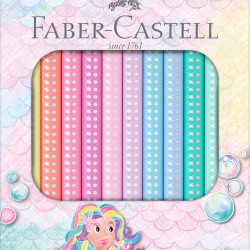 Värvipliiatsid Faber-Castell Jumbo Sparkle Pastel, metallkarbis 10tk/pk