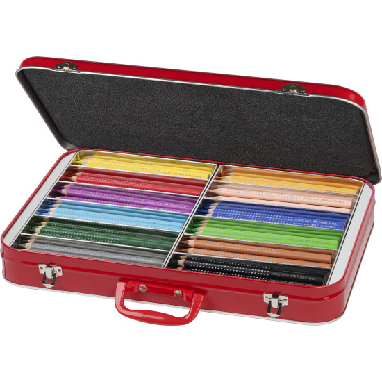 *Krāsainie zīmuļi Faber-Castell Jumbo Grip metāla kastē, 144 gab/iep