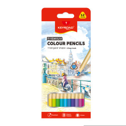 Krāsainie zīmuļi Keyroad Premium, 12 krāsas