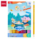 Krāsainie zīmuļi Deli Wood-free, izdzēšami, 36 krāsas