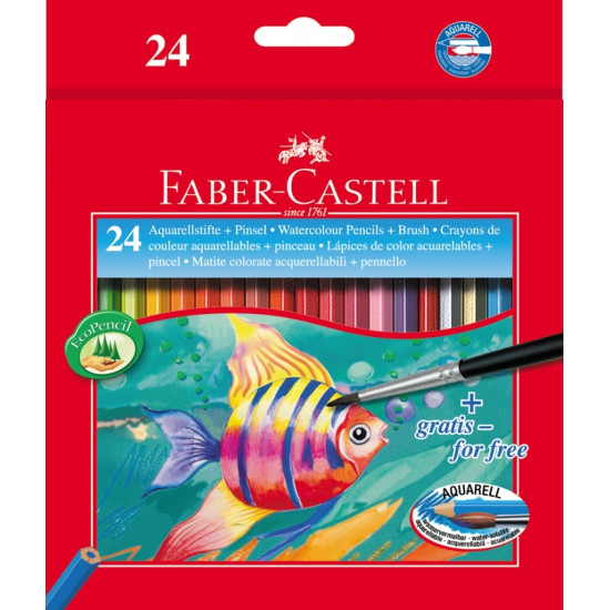 Акварельные карандаши Faber-Castell Classic Colour, Ударопрочный грифель, Multicolor