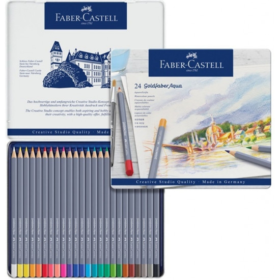 Акварельные карандаши Faber-Castell Goldfaber Aqua, Высокая устойчивость к поломке, Multicolor