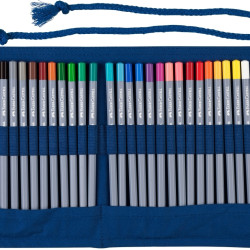 Akvareļu zīmuļi Faber-Castell Goldfaber Aqua, 27 krāsas, sarullējamā penālī