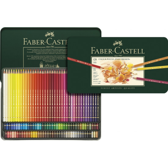 Zīmuļu komplekts Faber-Castell Polychromos Art&Graphic,  metāla kārbā, 120 krāsas