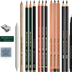 Komplekt Faber-Castell kuivkunstimaterjalidega, 17 osa/pk
