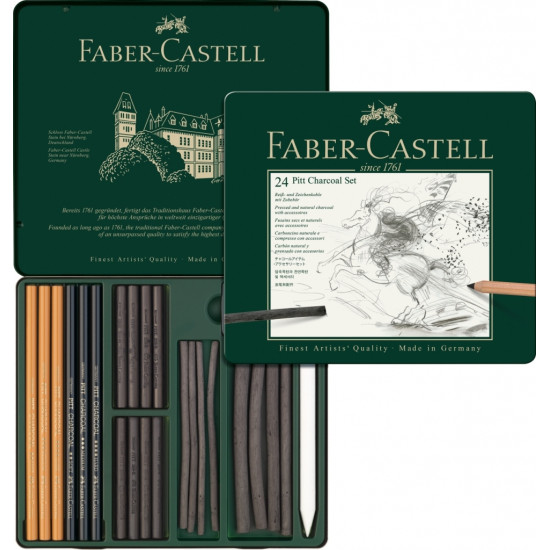 Набор для Рисования Faber-Castell Pitt Charcoal, Multicolor, Универсальное Растушевывание