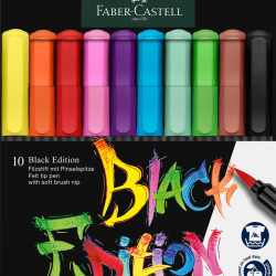Otas tipa flomāsteri Faber-Castell Black Edition 10krāsas