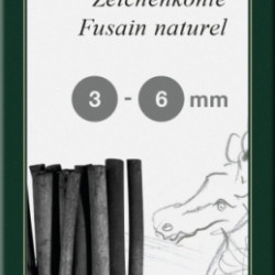 Ogles naturālas Faber Castell Ø 3-6mm, 20gab/iep, melnas