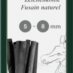 Ogles naturālas Faber Castell Ø 5-8mm, 12gab/iep., melnas