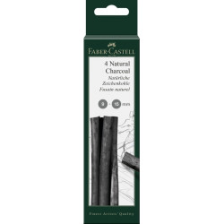 Угольные палочки Faber-Castell Pitt Natural, Bluish-Black, Без жира