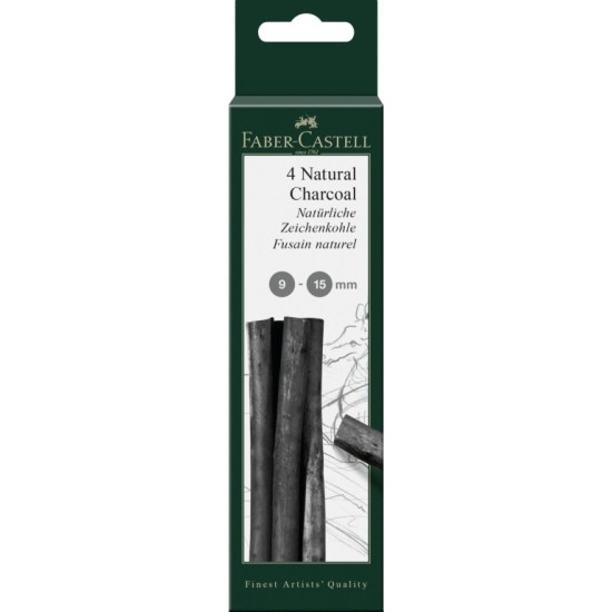 Угольные палочки Faber-Castell Pitt Natural, Bluish-Black, Без жира