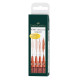 *Flomāsteri Faber-Castell Pitt Artist Pen, 4gab. (S,F,M,B),sanguine / brūns