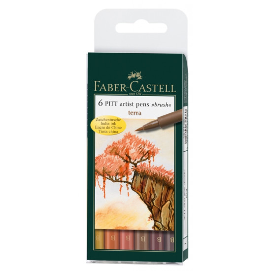 Ручки-кисти Faber-Castell Pitt Artist Pen Terra, Terra