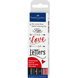 Flomāsteri Faber-Castell Pitt Artist Pen vēstulēm, 4gab/iep