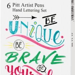 Flomāsteri Faber-Castell Pitt Artist Pen vēstulēm 6 gab., pasteļkrāsas