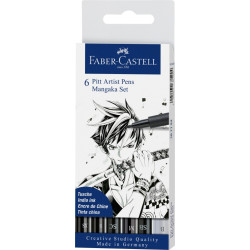 Набор ручек Faber-Castell Pitt Artist Manga, Black, Для манги