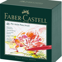 *Otas tipa flomāsteri Faber-Castell Pitt Artist Pen 48 krāsas, India ink