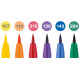 Otas tipa flomāsteri Faber-Castell Pitt Artist Pen 6 krāsas, Color wheel