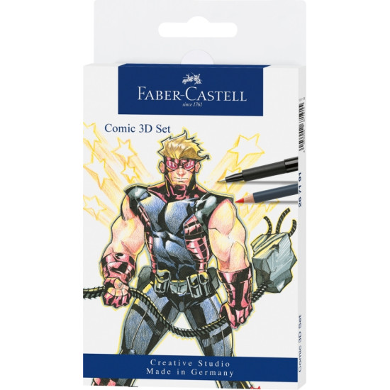 *Radošais komplekts Faber-Castell Pitt Comic 3D