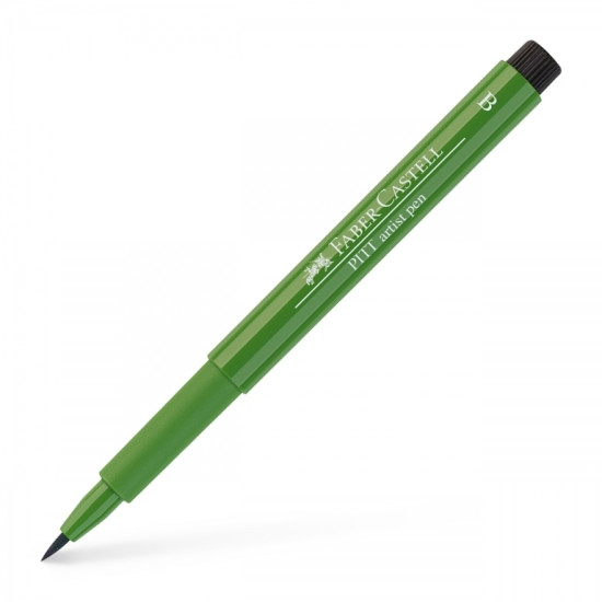 Ручка-кисть Faber-Castell Pitt Artist Pen, Green Olive, Permanent India Ink