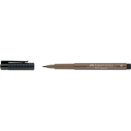 Ручка-кисть Faber-Castell Pitt Artist Pen, Walnut Brown, Гибкий Наконечник