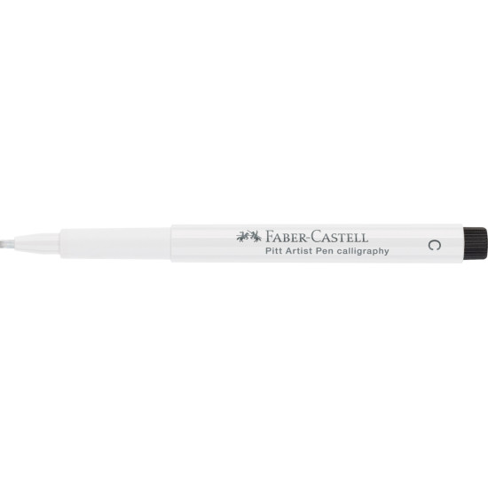 Каллиграфическая ручка Faber-Castell Pitt Artist Pen Calligraphy, White, Calligraphy Nib.