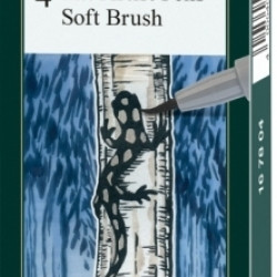 *Otas tipa flomāsteri Faber-Castell Pitt Artist Pen SB 4 krāsas, Shades of gray