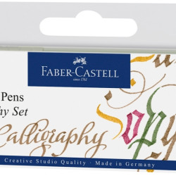 Kaligrāfijas flomāsteru komplekts Faber-Castell Pitt Artist Pen, 4gab/iep.