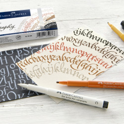 Kaligrāfijas flomāsteru komplekts Faber-Castell Pitt Artist Pen, 4gab/iep.
