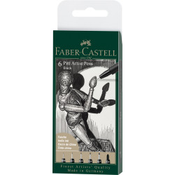 Набор линеров Faber-Castell Pitt Artist Pen, Black, Без просвечивания