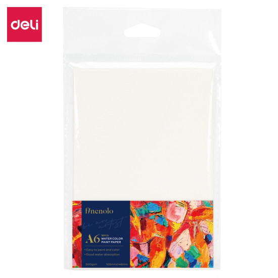 Бумага для акварели DELI C270, White, Мультимедийная Универсальность
