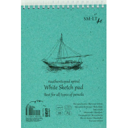 Skiču albums SM-LT WHITE A4, 80g/m², 120 loksnes