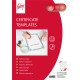 Diplomi College A4, 170g/m², 25 loksnes, Sarkana bante