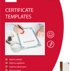 Diplomi College A4, 170g/m², 25 loksnes, Brūnie ziedi