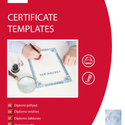 Diplomi College A4, 170g/m², 25 loksnes, Zils marmors