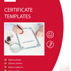 Diplomi College A4, 170g/m², 25 loksnes, Rozā marmors
