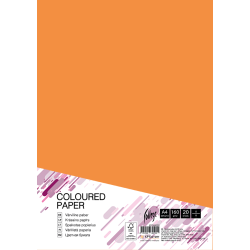 Krāsains kartons College A4, 160g/m², 20 loksnes, Orange MO15