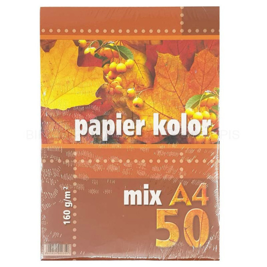 Aplikāciju papīrs Kreska A4, 160g/m², 50 loksnes, asorti