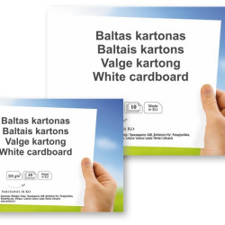 Kartons SM-LT A4, 300g/m², 10 loksnes, balts