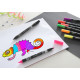 Divpusēji flomāsteri Faber Castell, 10 neona krāsas
