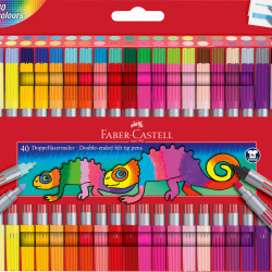 Divpusēji flomāsteri Faber-Castell 40 krāsas