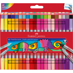 Divpusēji flomāsteri Faber-Castell 40 krāsas